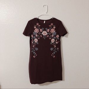 xhilaration floral shift dress